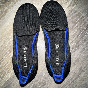 Girls Black Rothy’s Loafers Size 1